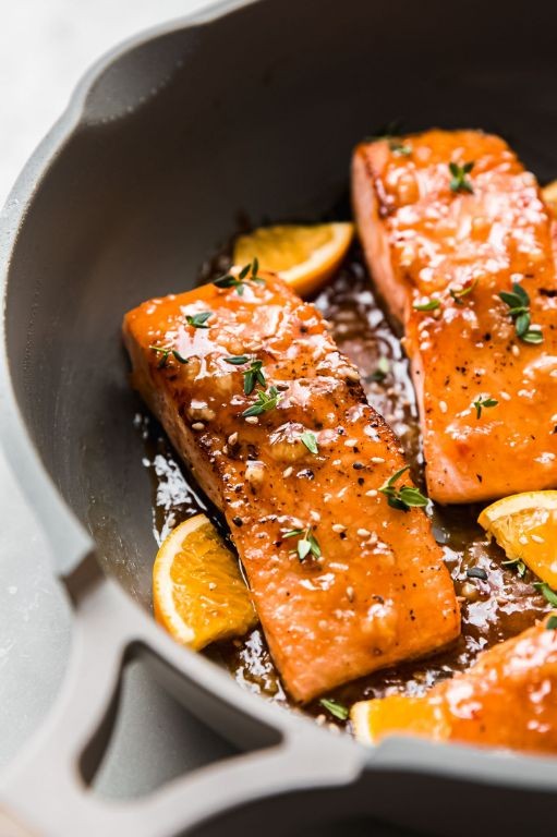 Citrus Glazed Salmon with Collagen Drizzle