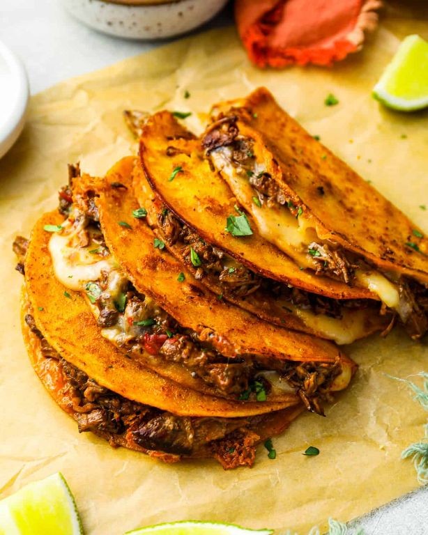 Classic Beef Quesabirria Tacos