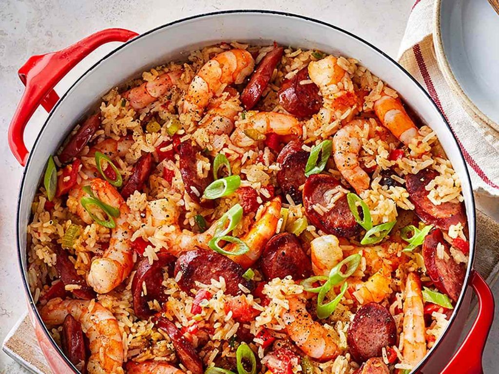 Classic Creole Jambalaya with Shrimp and Sausage