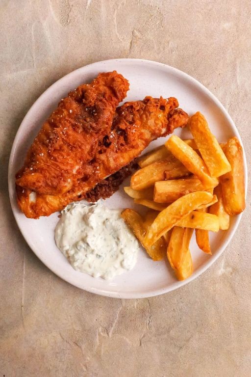 Classic Fish and Chips with Tartar Sauce