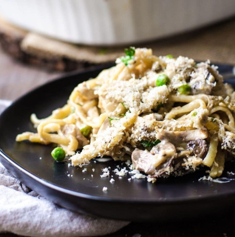 Classic Turkey Tetrazzini with Mushrooms