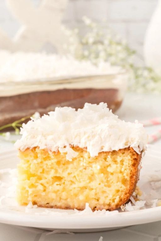Coconut Cream Pudding Poke Cake