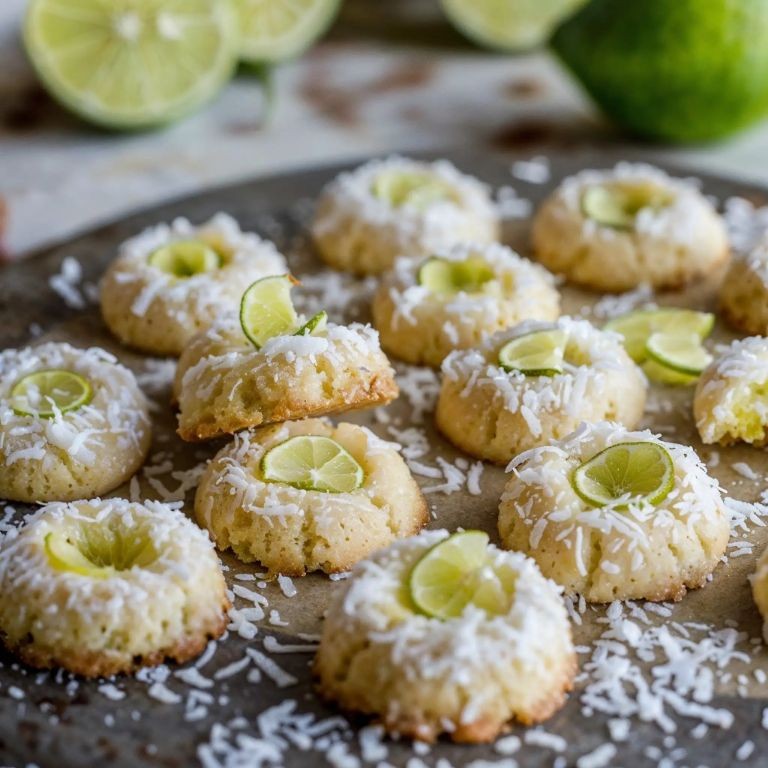 Coconut Lime Thumbprint Cookies