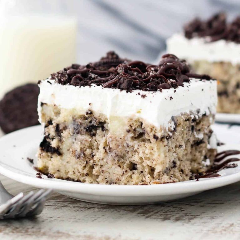 Cookies and Cream Pudding Poke Cake