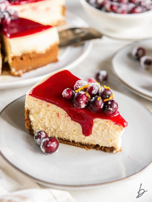 Cranberry Cheesecake with Gingersnap Crust