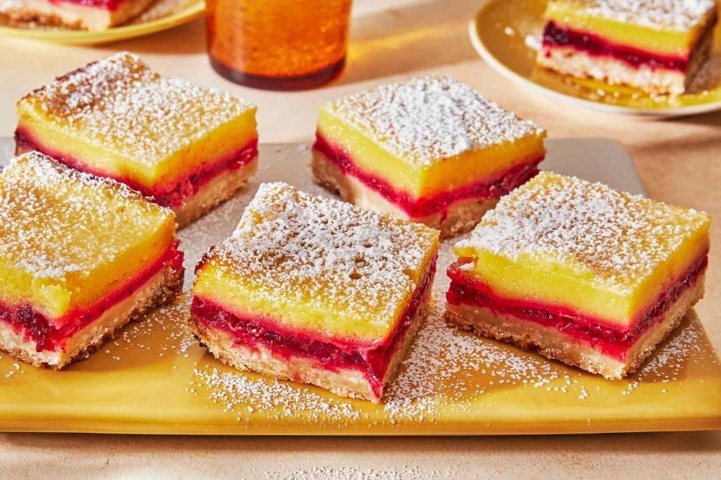 Cranberry Lemon Bars with Shortbread Crust