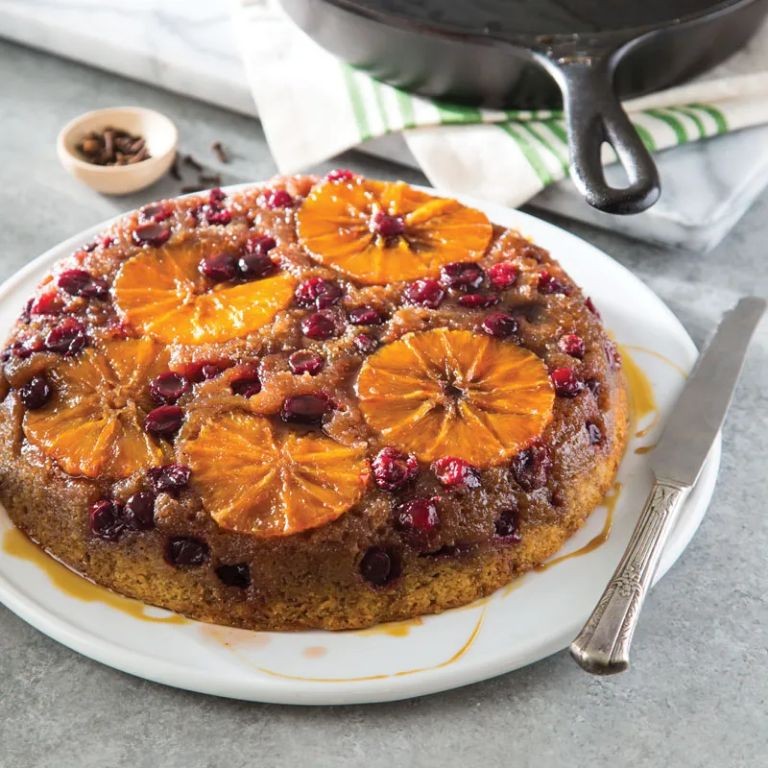 Cranberry Orange Upside-Down Cake