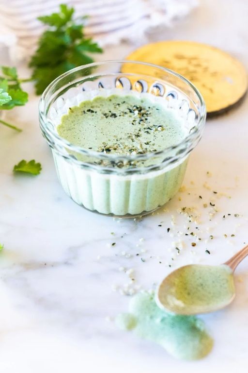 Creamy Hemp Seed Green Goddess Dressing