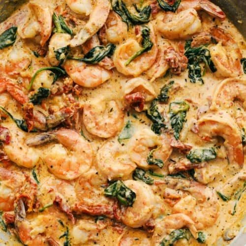 Creamy Tuscan Garlic Shrimp Pasta