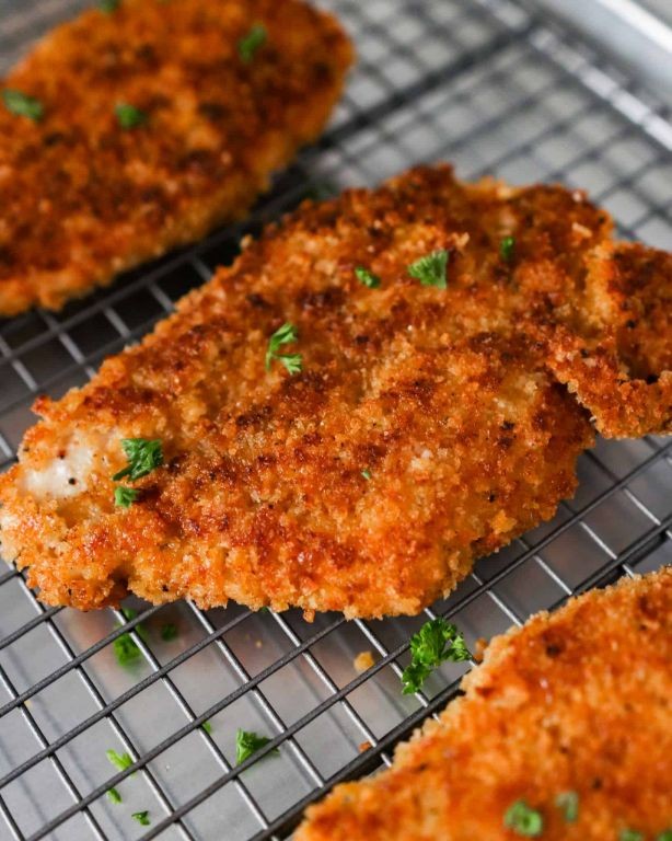 Crispy Panko Crusted Pan Fried Chicken