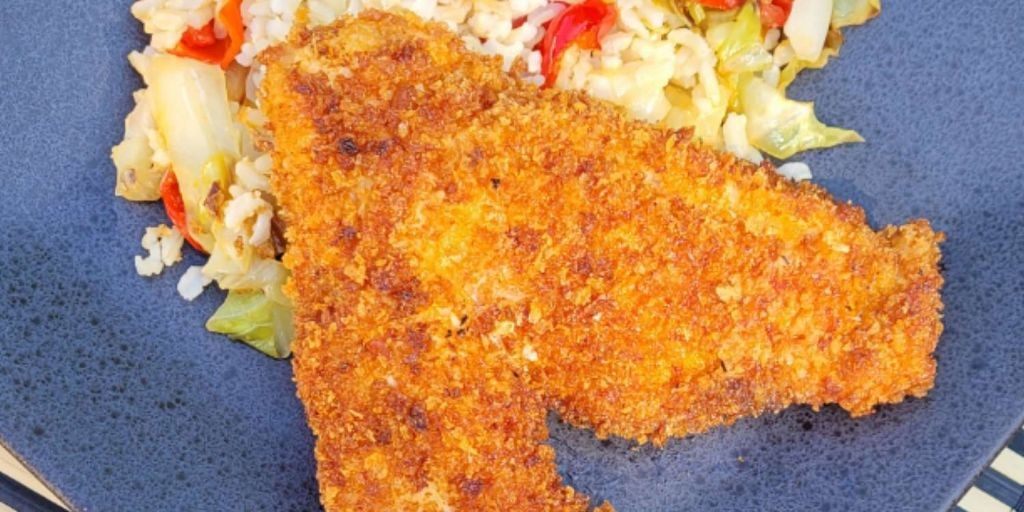 Crispy Scored Chicken Breast with Panko Coating
