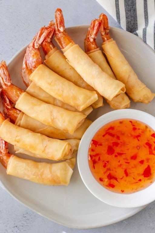 Crispy Thai Shrimp Spring Rolls