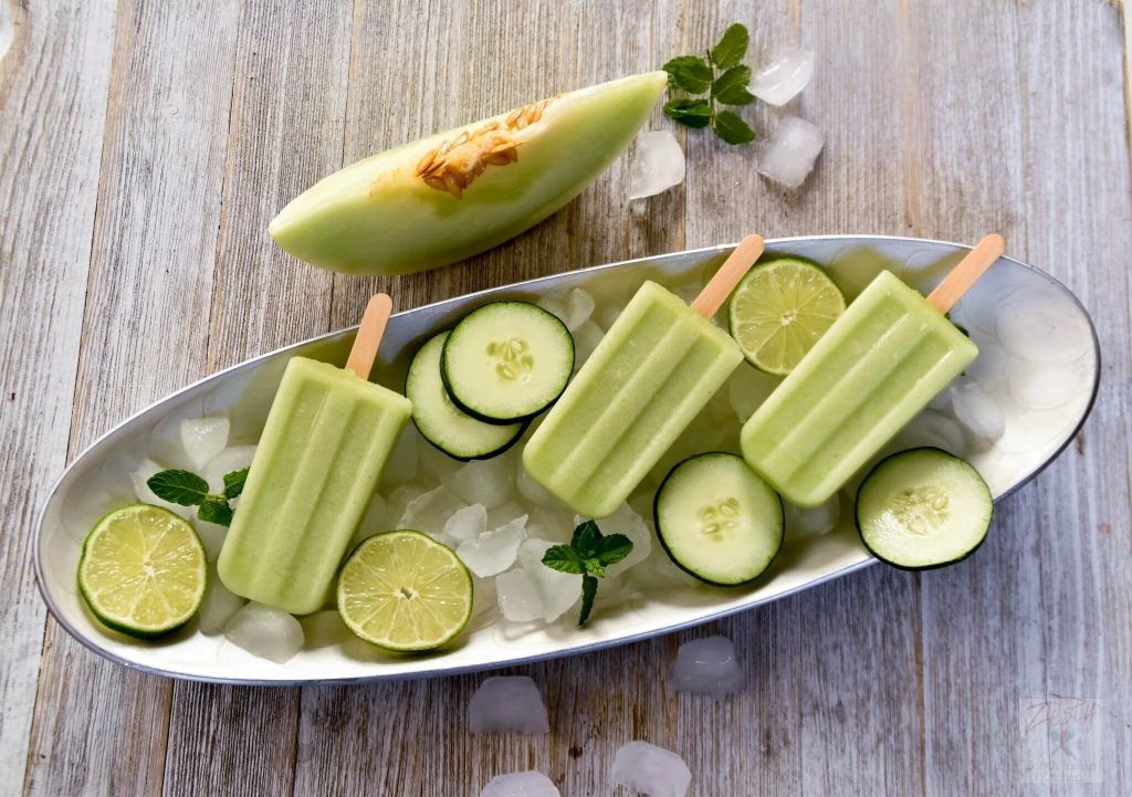 Cucumber Melon Popsicles