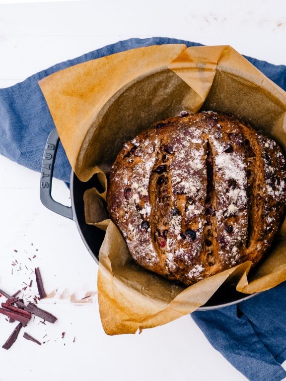 Dark Chocolate Cranberry Bread