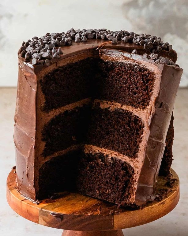 Decadent Triple Chocolate Fudge Cake