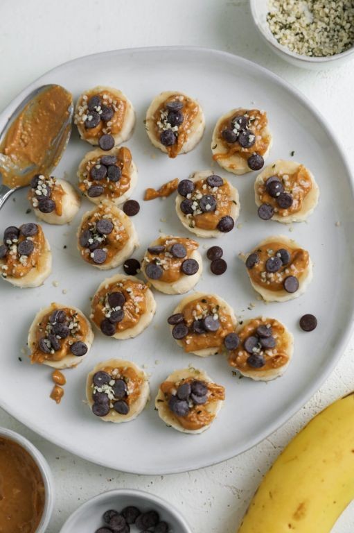 Dried Banana and Peanut Butter Bites