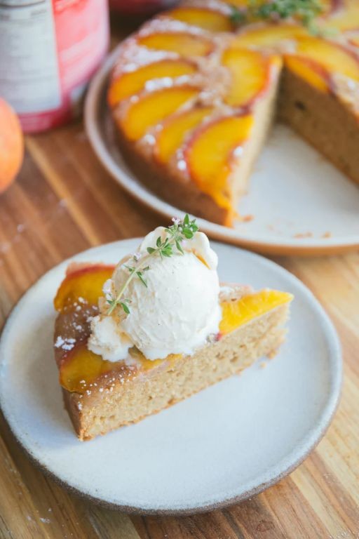 Dried Peach and Ginger Tea Cake