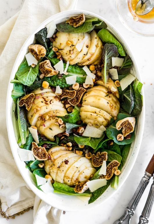 Dried Pear and Hazelnut Salad