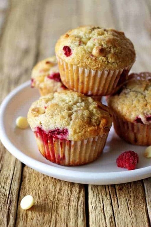 Dried Raspberry and White Chocolate Muffins
