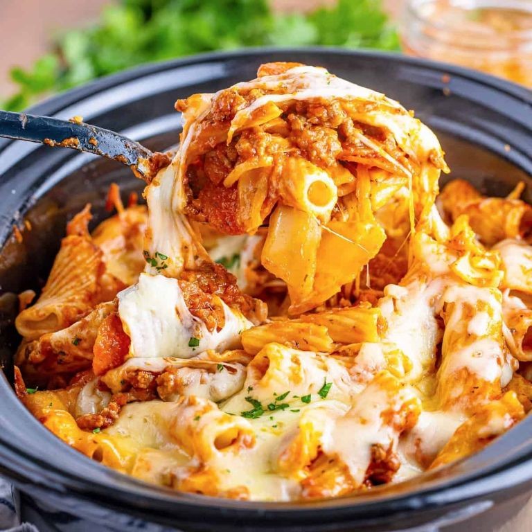 Easy Crockpot Hamburger Pizza Pasta