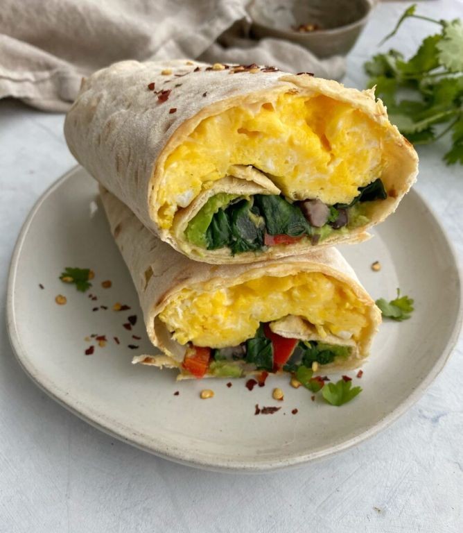 Egg White and Veggie Breakfast Wrap