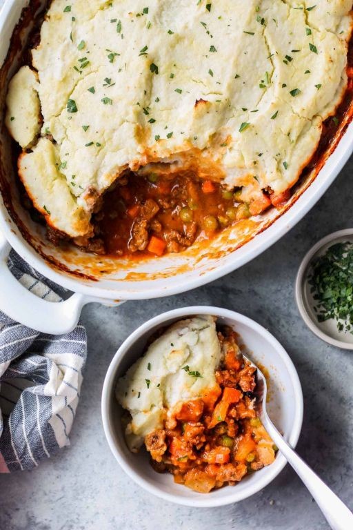Elk Shepherd’s Pie with Mashed Cauliflower