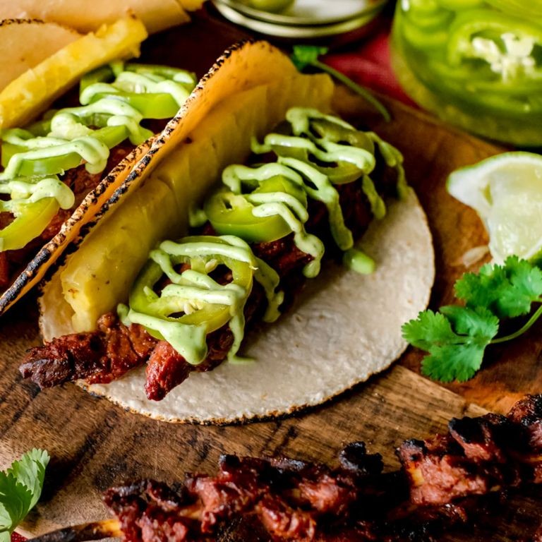 Elk Tacos with Avocado Lime Crema