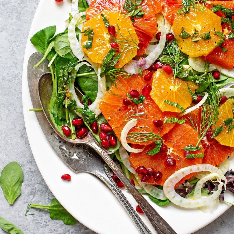 Fennel and Orange Salad with Pomegranate Seeds