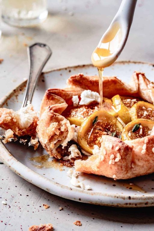 Fig and Honey Cobbler with Goat Cheese