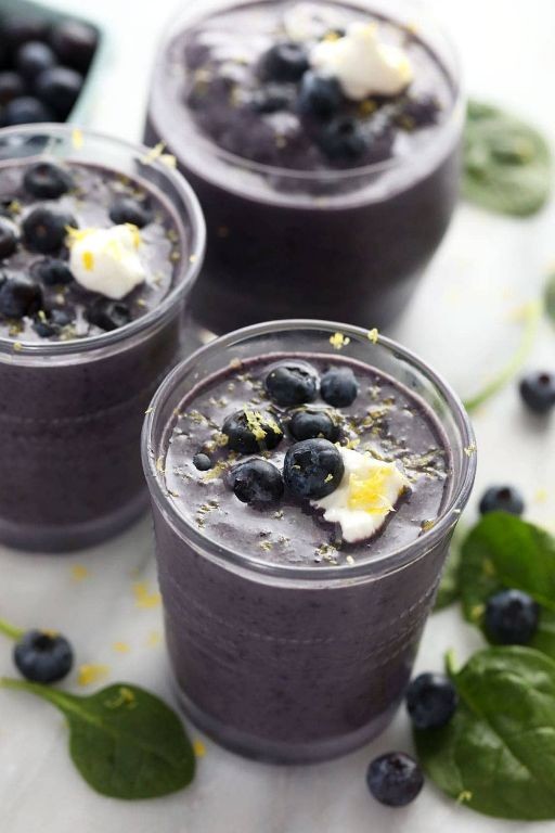 Flaxseed and Blueberry Protein Shake