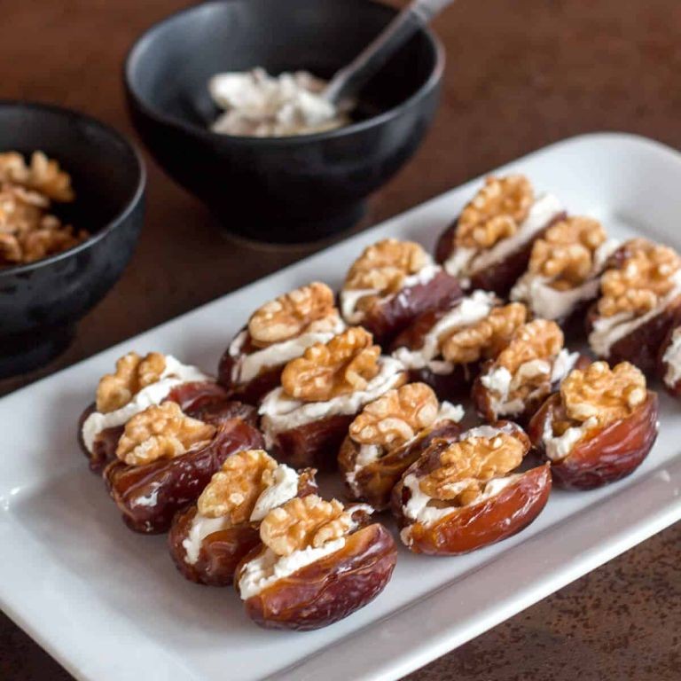 Fontina Cheese and Walnut Stuffed Dates