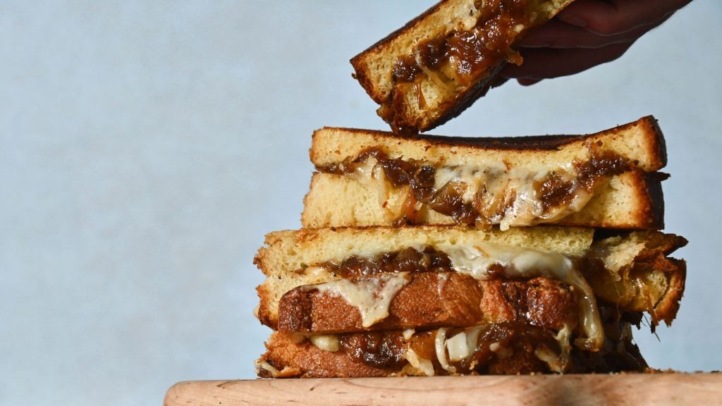 Fontina and Caramelized Onion Grilled Cheese