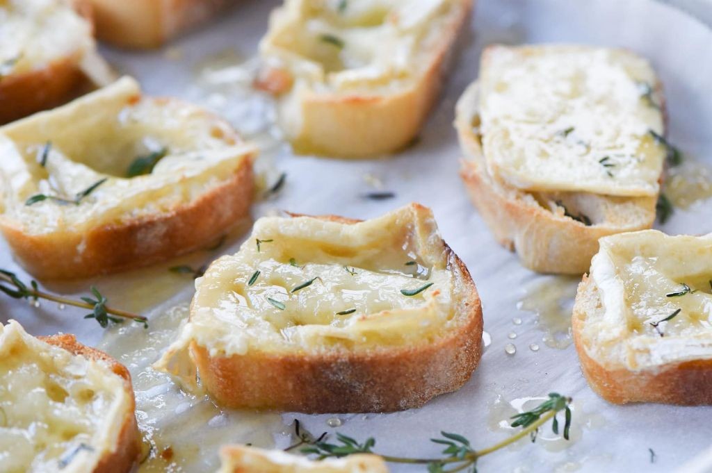 French Bread with Brie and Honey