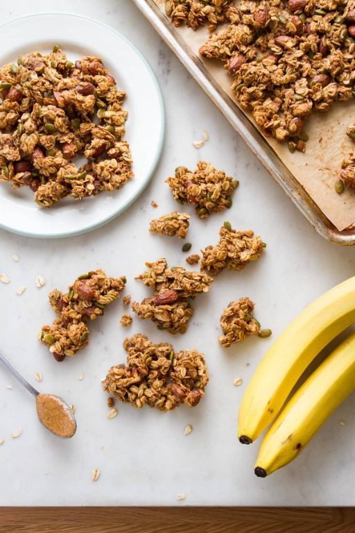 Frozen Banana and Granola Clusters