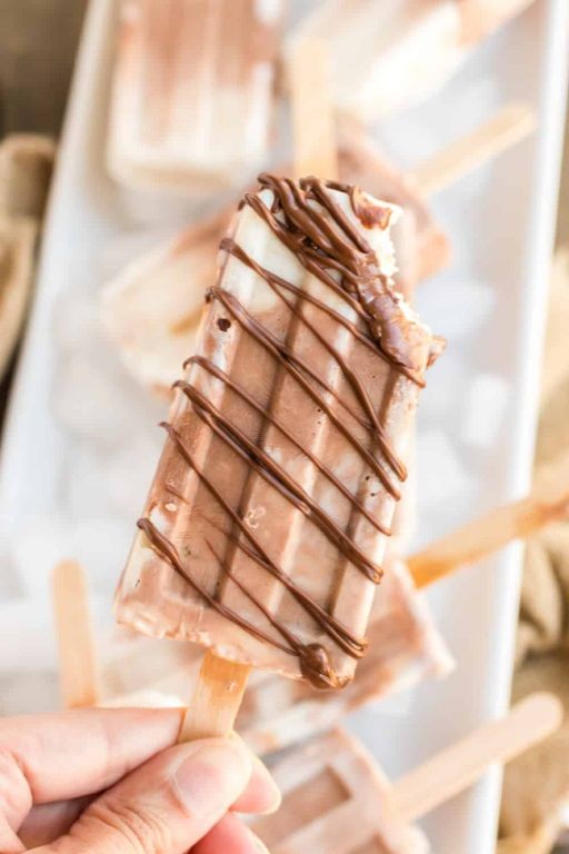 Frozen Banana and Nutella Pops