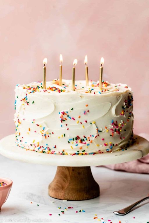 Funfetti Birthday Cake with Rainbow Sprinkles