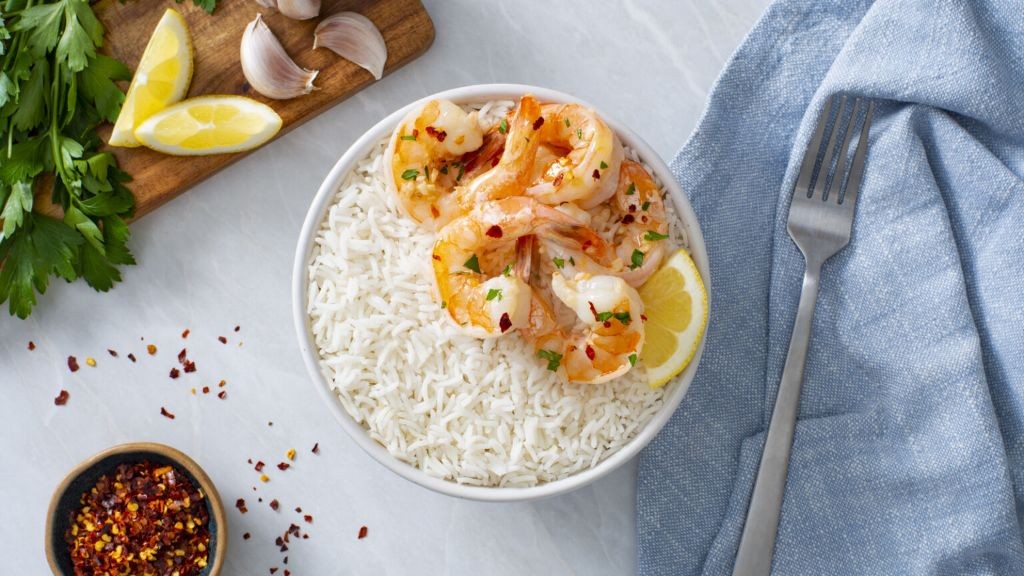 Garlic Butter Shrimp and Rice Dressing