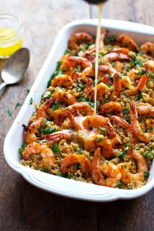 Garlic Butter Shrimp with Quinoa