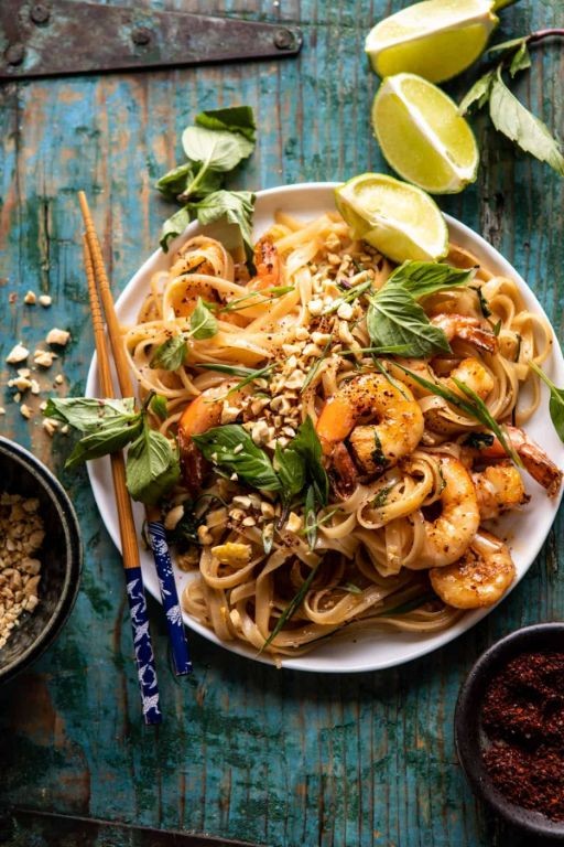 Garlic Butter Thai Shrimp Noodles
