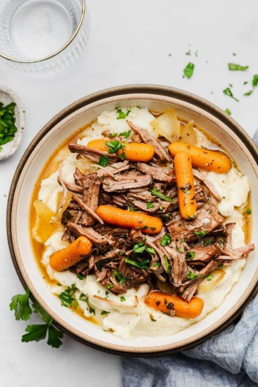 Garlic Herb Pot Roast with Red Wine Sauce