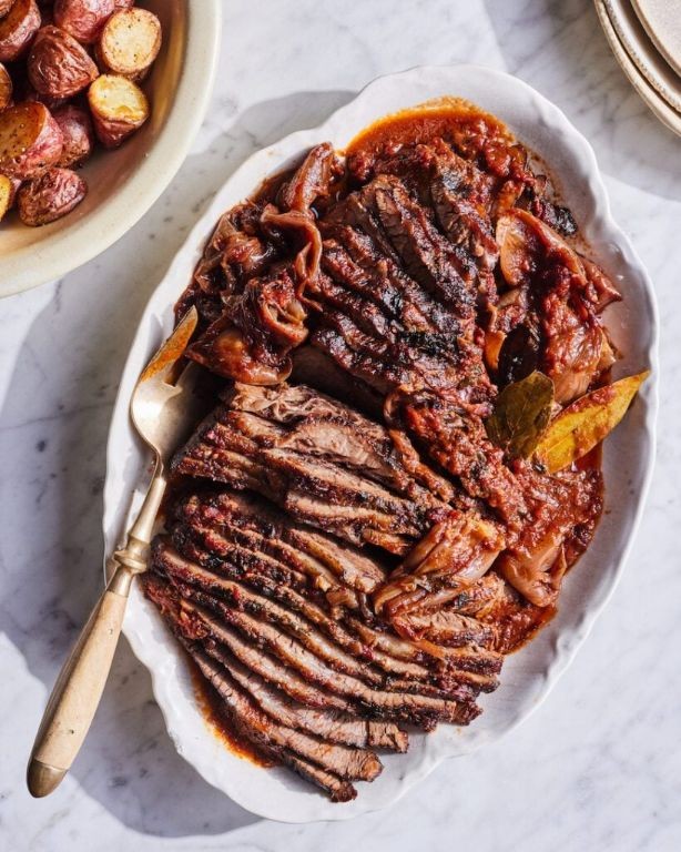 Garlic and Herb Crusted Oven Brisket