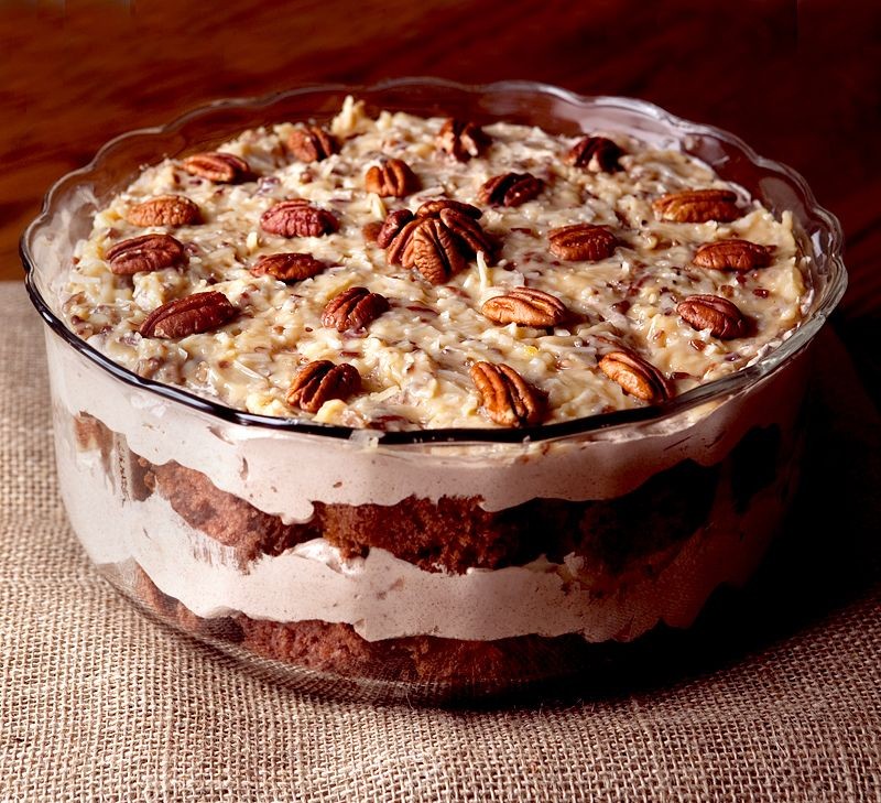 German Chocolate Cake Trifle with Whipped Cream