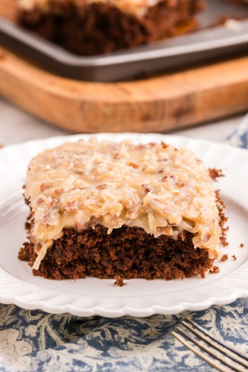 German Chocolate Sheet Cake with Cream Cheese Frosting