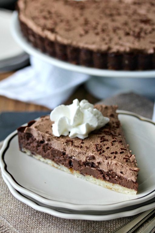 German Chocolate Tart with Chocolate Shortbread Crust