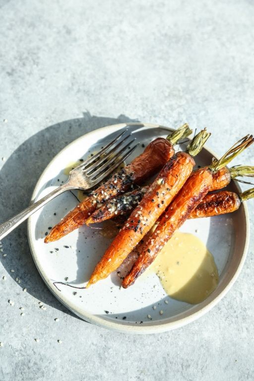 Ginger Sesame Roasted Carrots