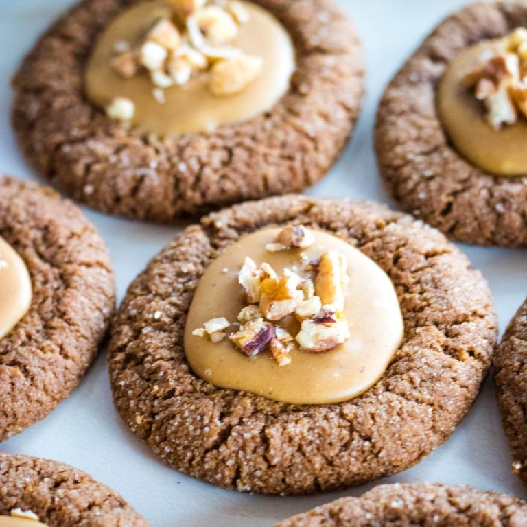 Gingerbread Thumbprint Cookies