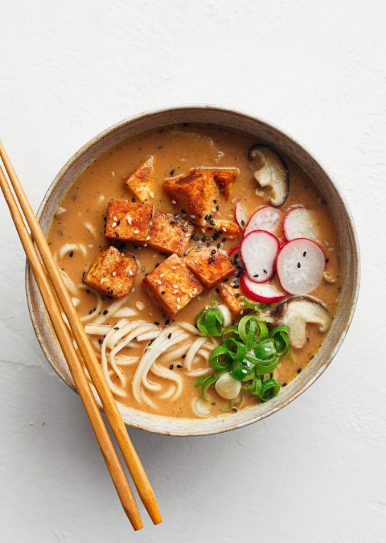 Gochujang Ramen with Crispy Tofu