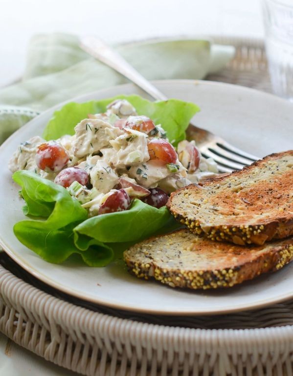 Grapes and Almond Chicken Salad
