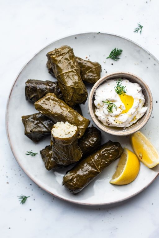 Greek Beef Dolmades (Stuffed Grape Leaves)