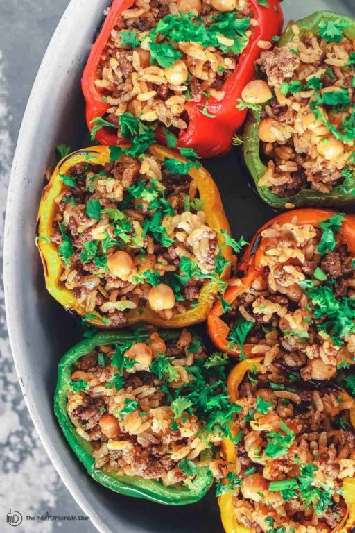 Greek Beef Stuffed Peppers